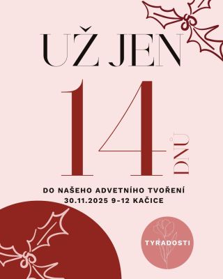 ✨ Už jen 14 dnů! ✨ Náš adventní workshop v kouzelném @otevreny_mlyn se nezadržitelně blíží 🌲 Čeká vás dopoledne plné vůně...